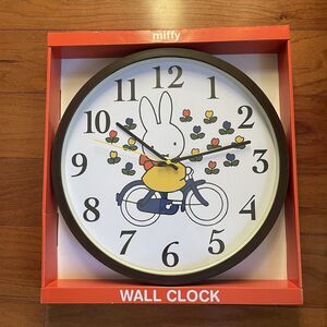 Miffy Wall Clock Bunny Rabbit On Bike 16" Diameter